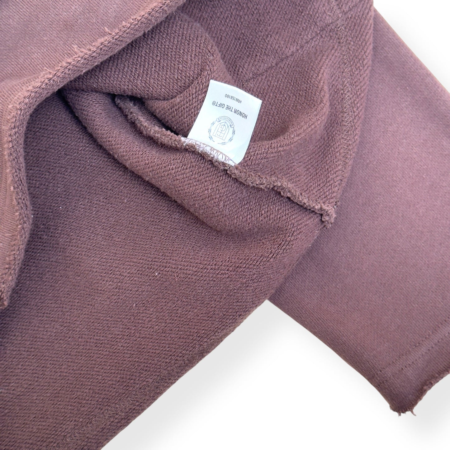 HONOR THE GIFT SCRIPT EMBROIDERED HOODIE BROWN L | Large, Brown