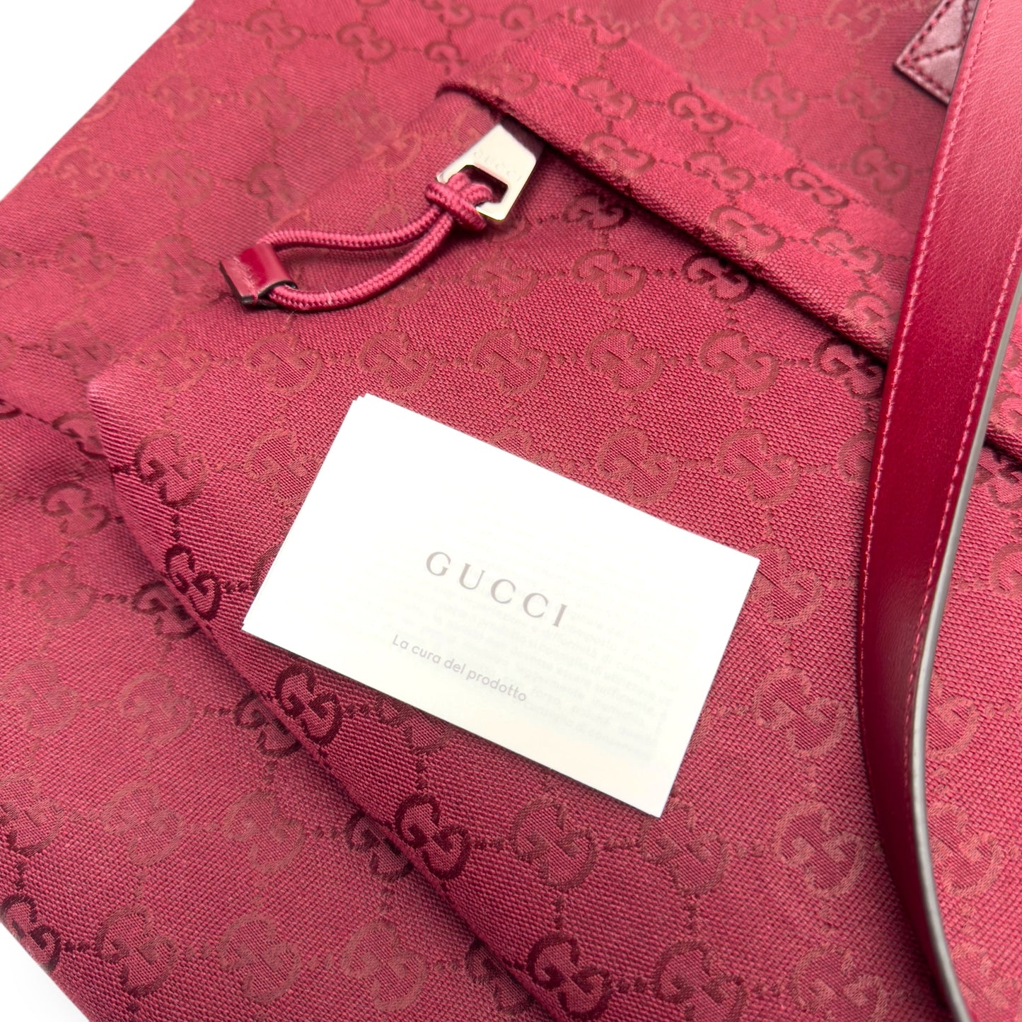 GUCCI GG TOTE BAG ANCORA RED L | O/S, Red