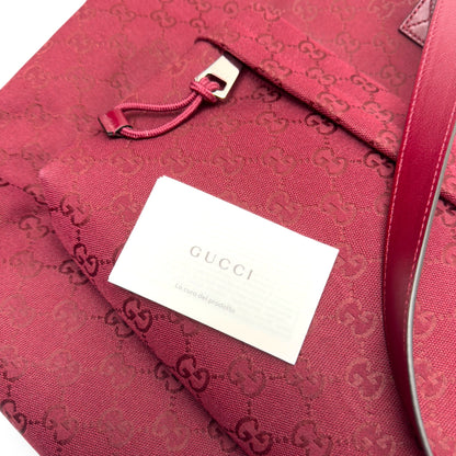 GUCCI GG TOTE BAG ANCORA RED L | O/S, Red