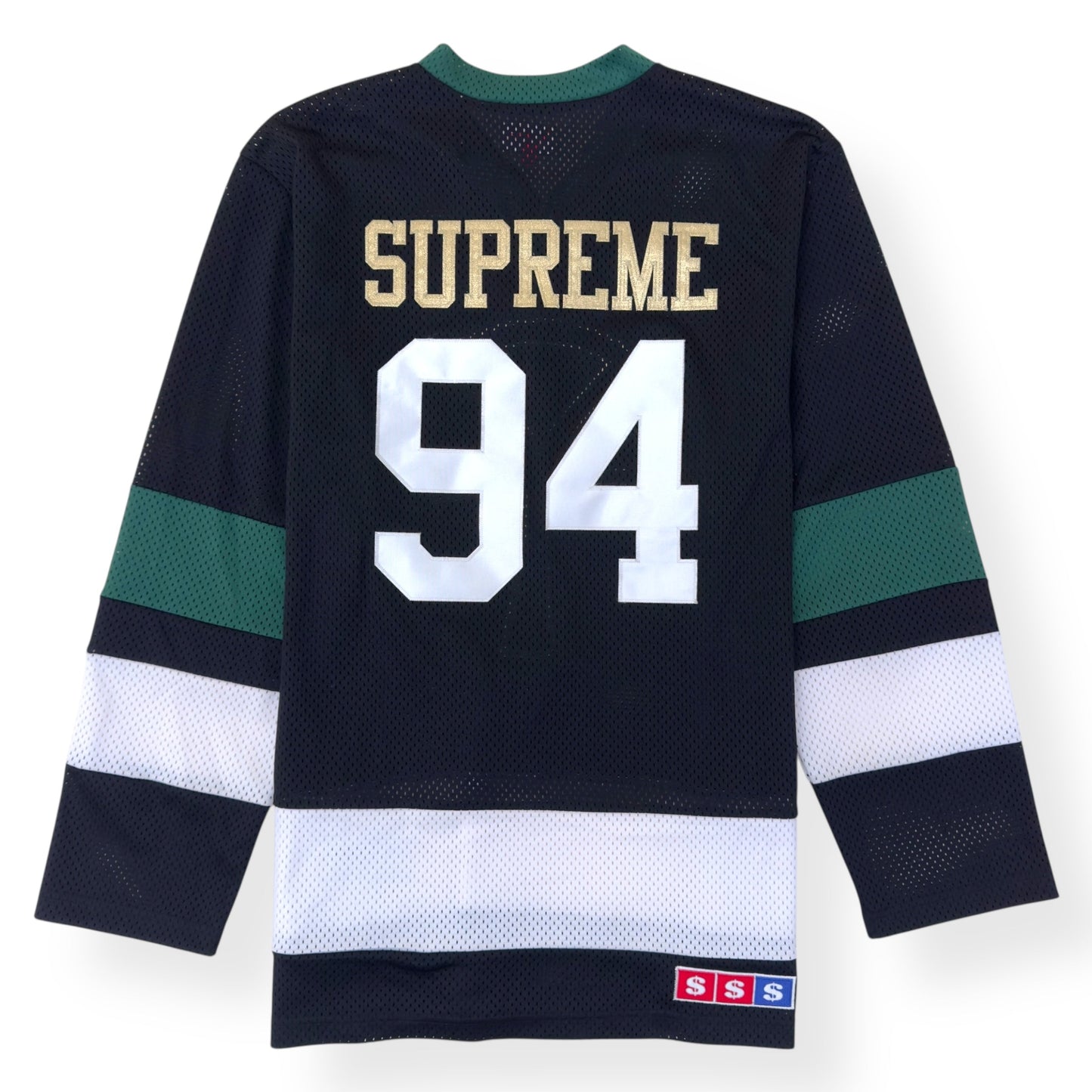 SUPREME ANKH HOCKEY LONG-SLEEVE JERSEY BLACK / GREEN XL | XL, Black