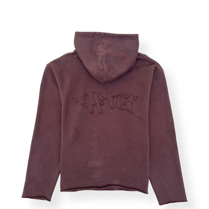HONOR THE GIFT SCRIPT EMBROIDERED HOODIE BROWN L | Large, Brown