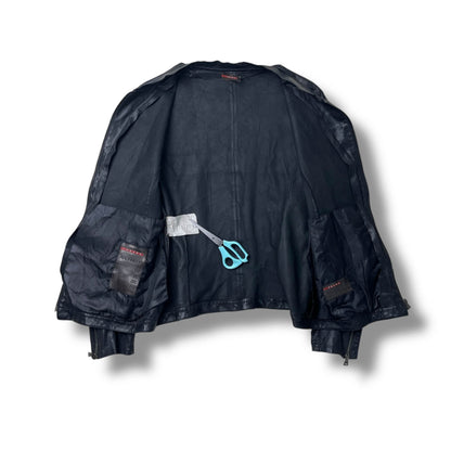 Vintage Prada Sport Moto Leather Jacket (L)