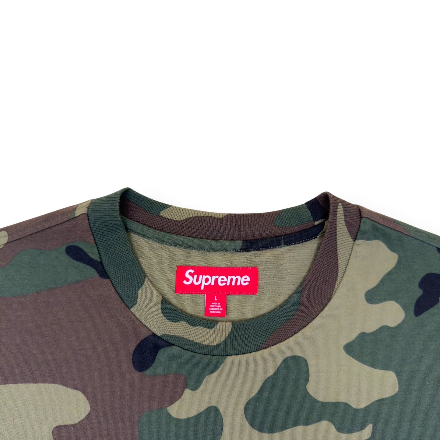 SUPREME BOX LOGO T-SHIRT WOODLAND CAMO L | Large, Camo