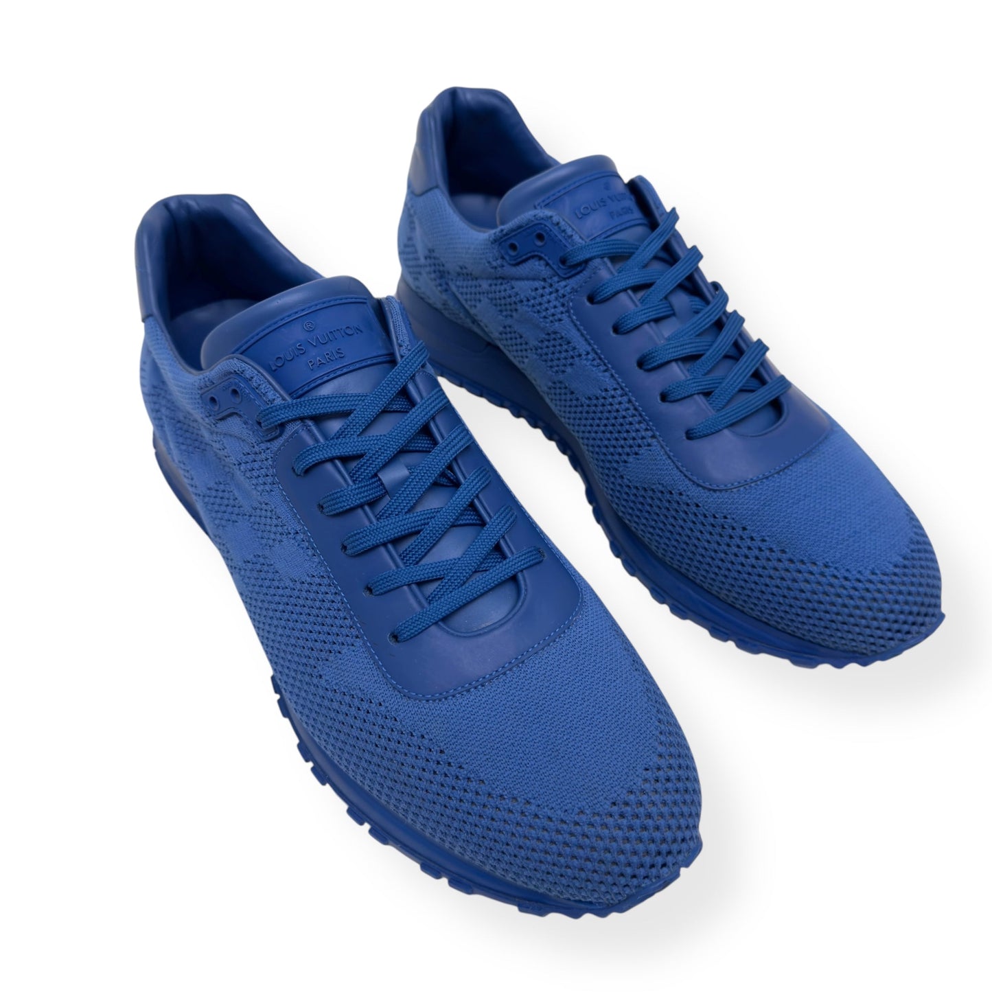 LOUIS VUITTON DAMIER MESH RUN AWAY SNEAKER BLUE UK9.5 | UK 9.5, Blue