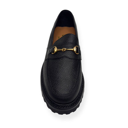 BLACKSTOCK & WEBER THE MASON HORSE BIT LOAFER ONYX US6 / UK5 | UK 6, Black