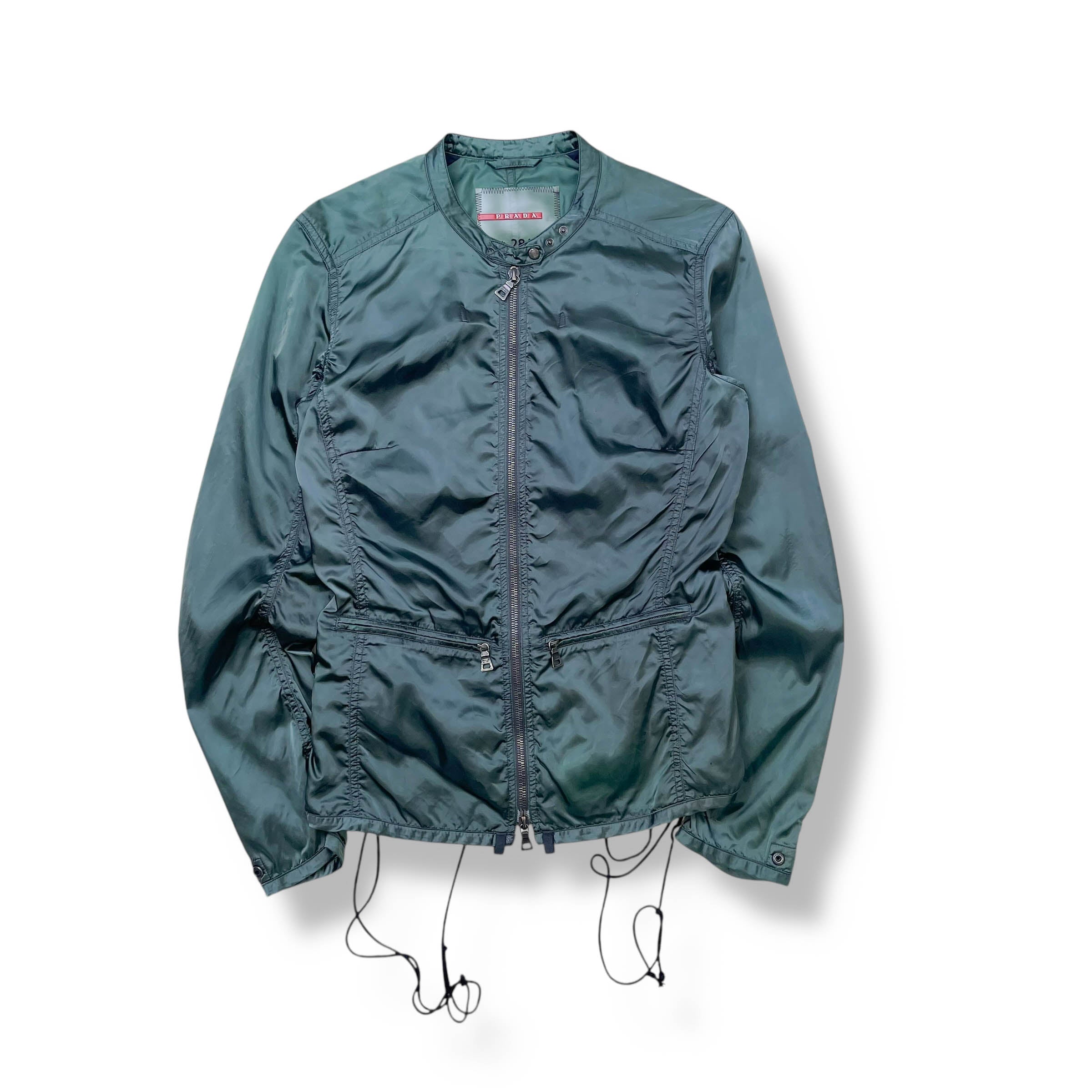 1999aw prada bondage jacket (s) khaki PRADA 1999AW Multi Zip 