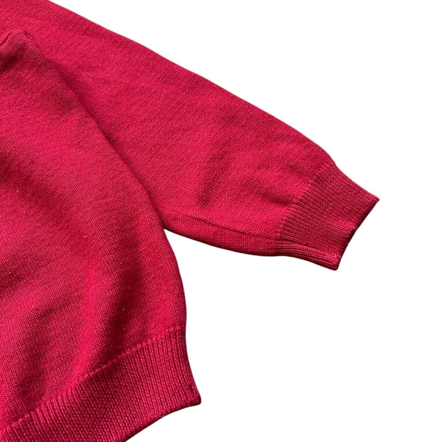 Armani Jeans Spellout Red Knit Sweatshirt