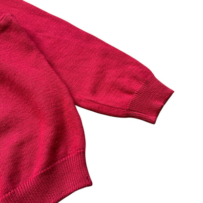 Armani Jeans Spellout Red Knit Sweatshirt