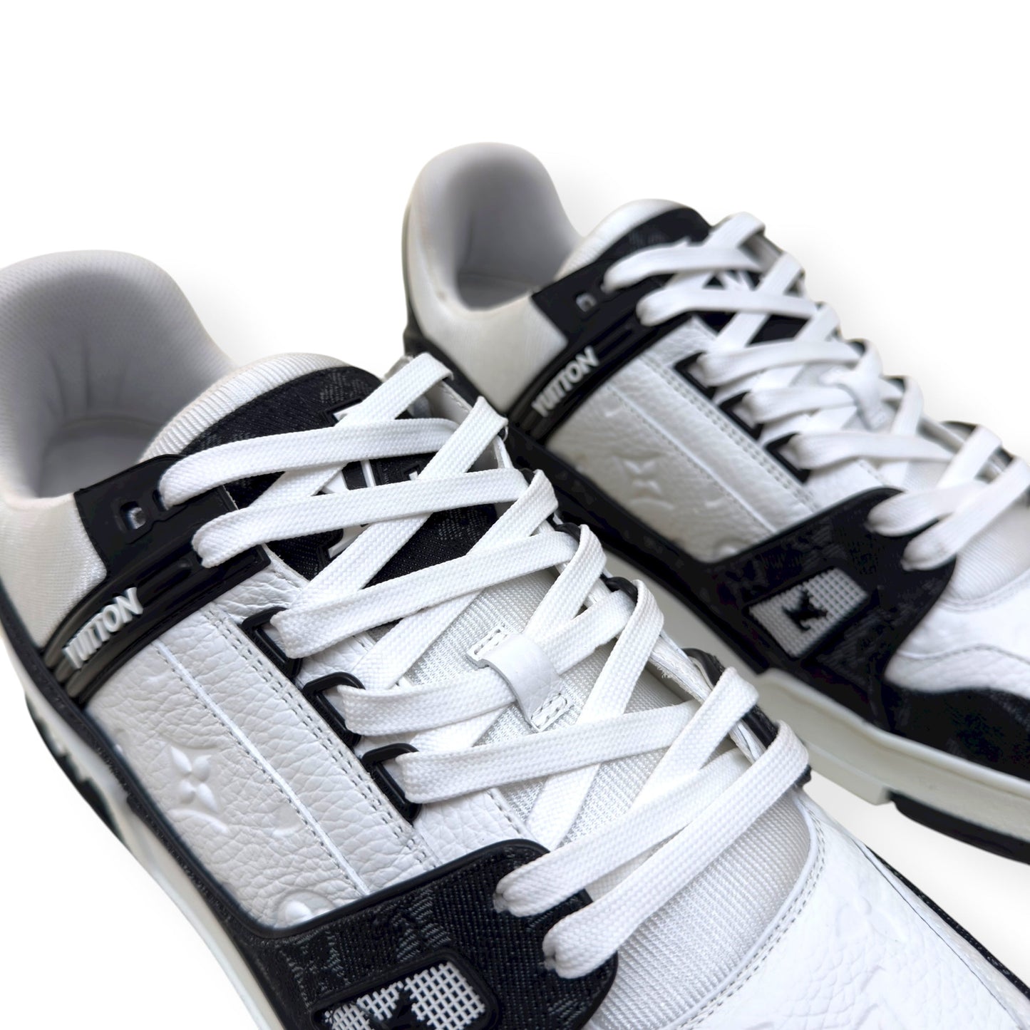 LOUIS VUITTON DENIM LV TRAINER LUXURY BLACK UK11 | UK 11, Black
