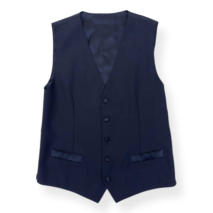 DOLCE & GABBANA WOOL / SILK MARTINI-FIT TUXEDO SUIT 50 / M | Medium, Navy
