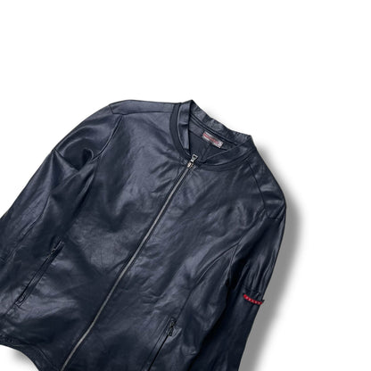 Vintage Prada Sport Moto Leather Jacket (L)