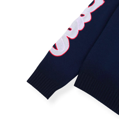 DIOR X KAWS FW24 WOOL KNIT SWEATER BLUE XXL | XXL, Blue