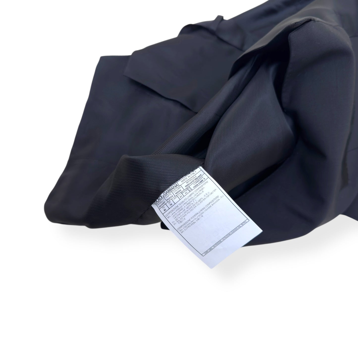 DOLCE & GABBANA WOOL / SILK MARTINI-FIT TUXEDO SUIT 50 / M | Medium, Navy