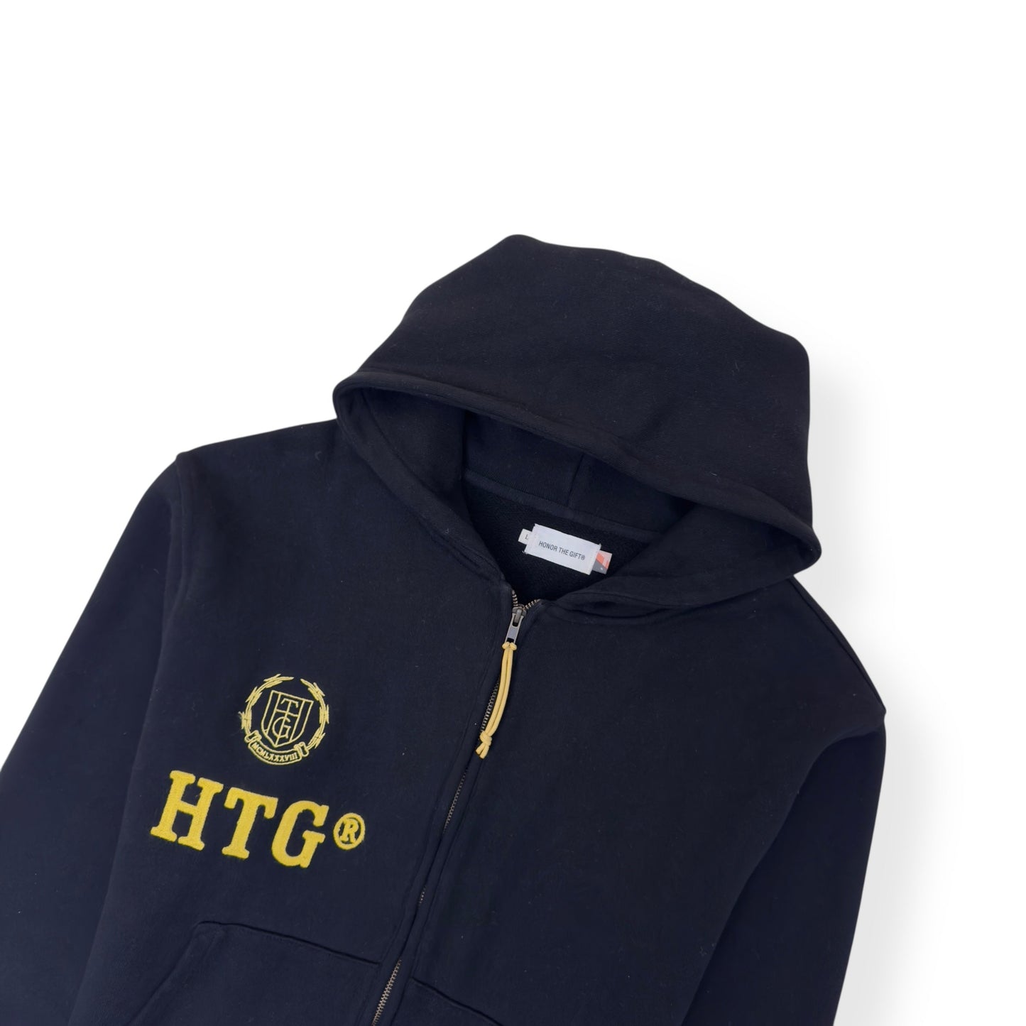 HONR THE GIFT NEIGHBOURHOOD ZIP-UP HOODIE BLACK / YELLOW L | Large, Black