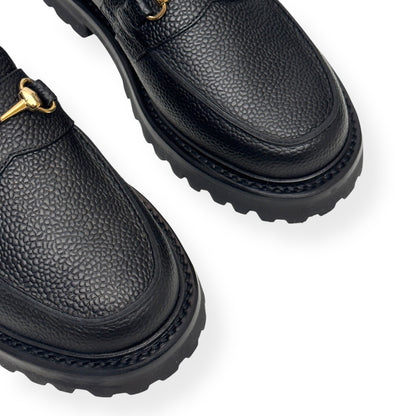 BLACKSTOCK & WEBER THE MASON HORSE BIT LOAFER ONYX US6 / UK5 | UK 6, Black