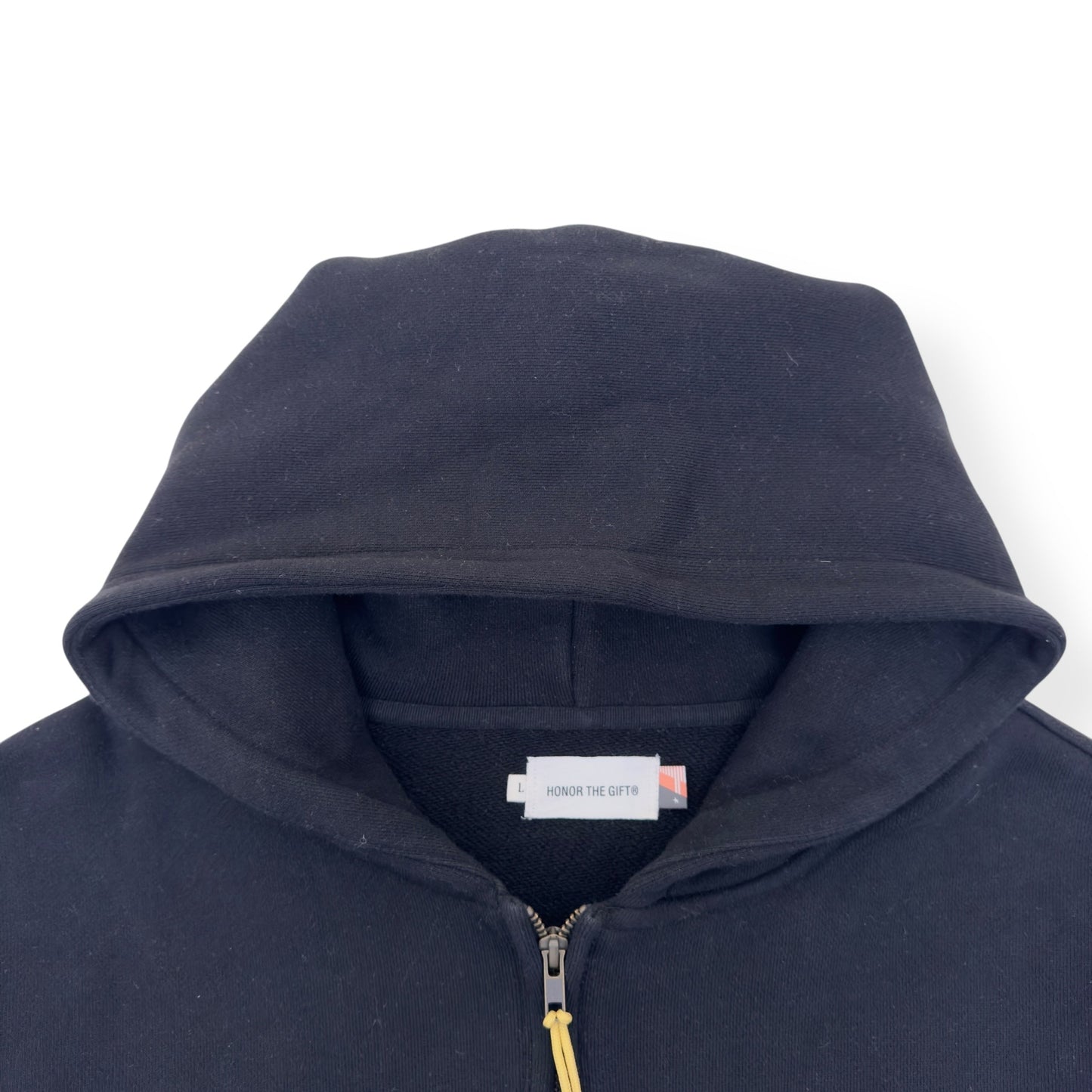 HONR THE GIFT NEIGHBOURHOOD ZIP-UP HOODIE BLACK / YELLOW L | Large, Black