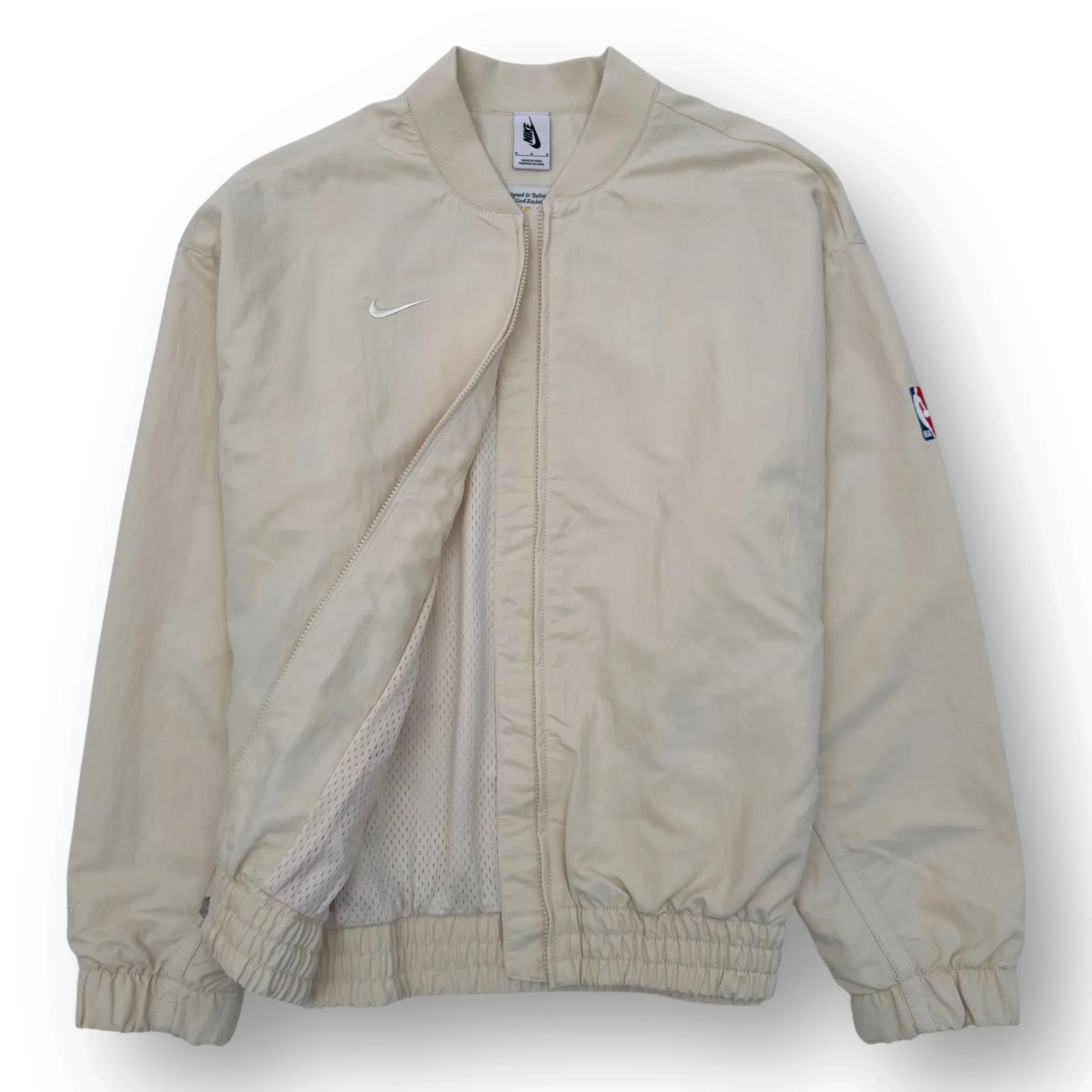 NIKE X FEAR OF GOD NRG BASEBALL JACKET LIGHT CREAM M – Known Source