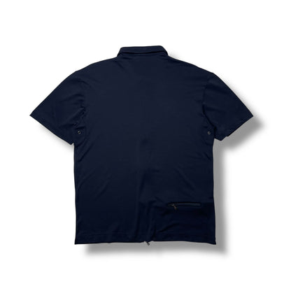 Vintage Prada Sport Full Zip Technical Short Sleeve Polo Shirt (XXL)