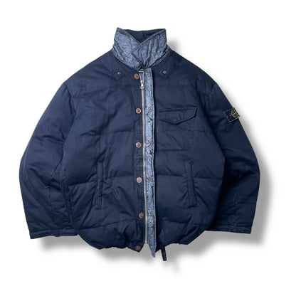 Vintage Stone Island Raso Gommato Goose Down Puffer Jacket (XL)