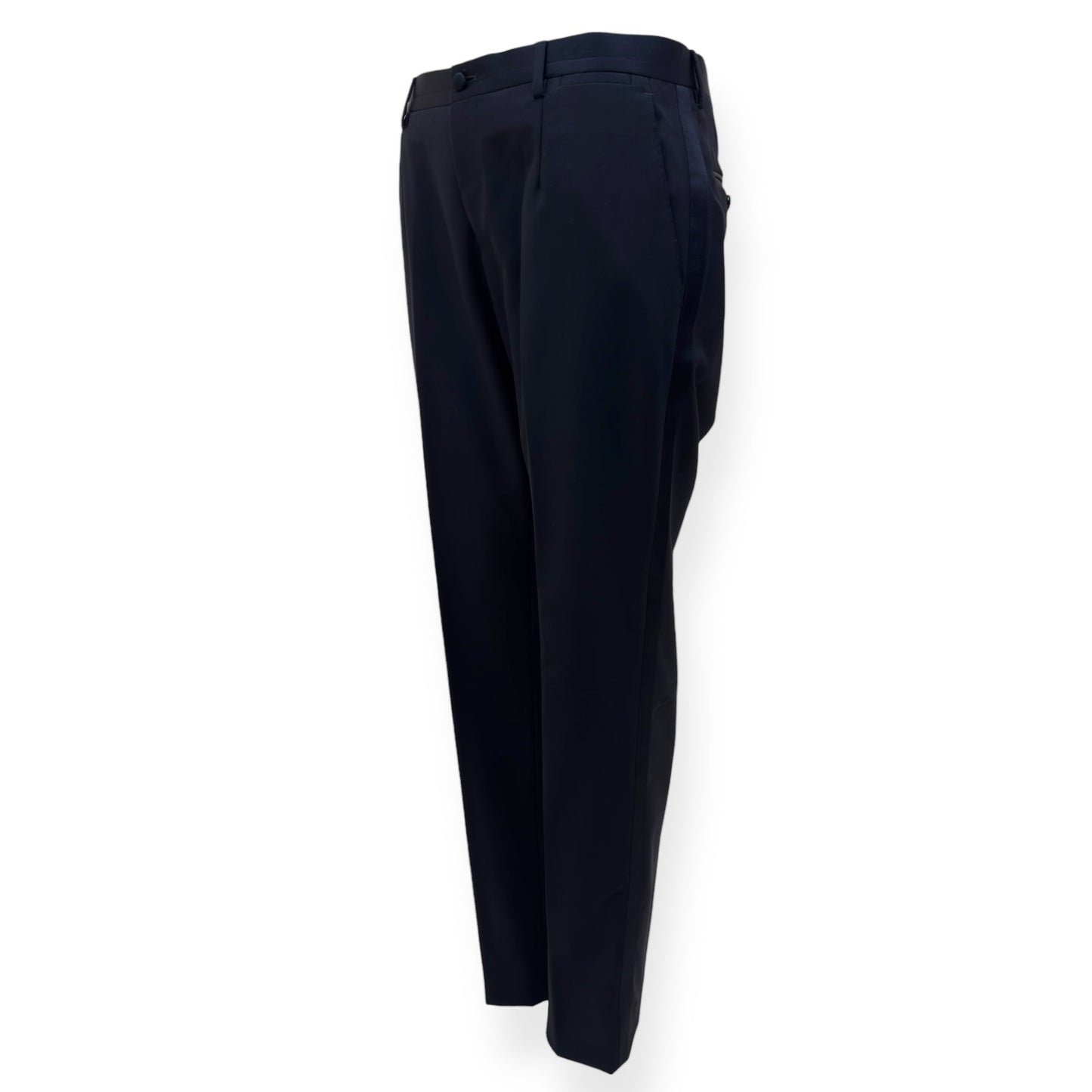 DOLCE & GABBANA WOOL / SILK MARTINI-FIT TUXEDO SUIT 50 / M | Medium, Navy