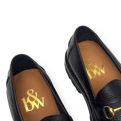 BLACKSTOCK & WEBER THE MASON HORSE BIT LOAFER ONYX US6 / UK5 | UK 6, Black