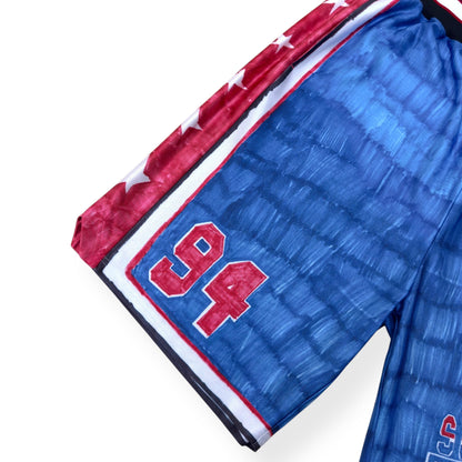 SUPREME MARKER BASKETBALL SHORTS RED / BLUE / WHITE L | Large, Multicoloured