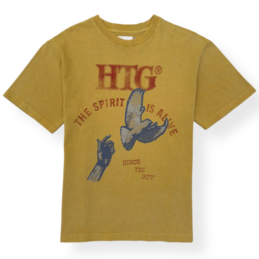 HONOR THE GIFT ALIVE GRAPHIC COTTON T-SHIRT YELLOW M | Medium, Yellow