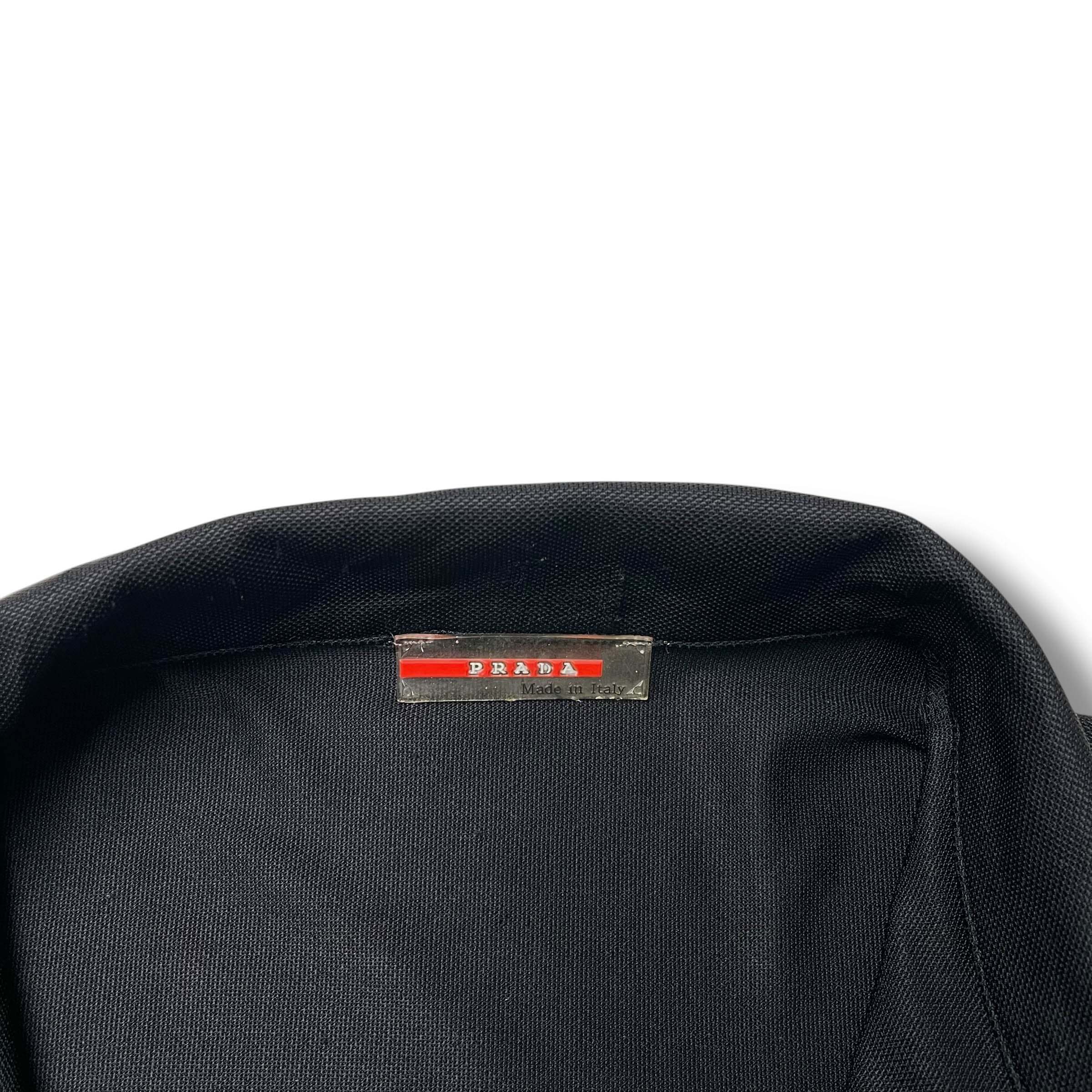 Vintage Prada Sport Full Zip Technical Short Sleeve Polo Shirt