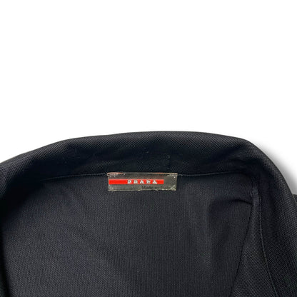 Vintage Prada Sport Full Zip Technical Short Sleeve Polo Shirt (XXL)