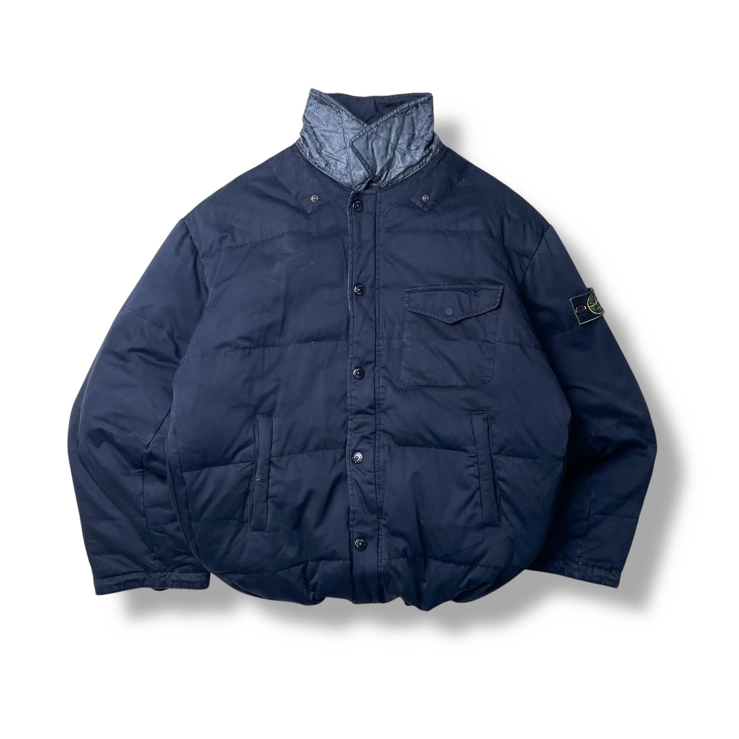 Vintage Stone Island Raso Gommato Goose Down Puffer Jacket (XL)