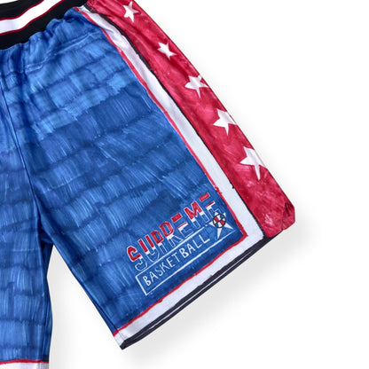 SUPREME MARKER BASKETBALL SHORTS RED / BLUE / WHITE L | Large, Multicoloured
