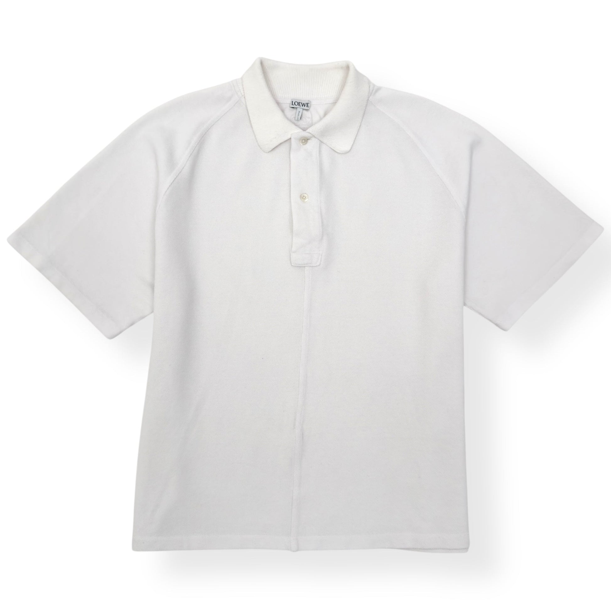 LOEWE LOGO-EMBROIDERED COTTON POLO SHIRT WHITE L | Large, Red