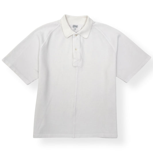 LOEWE LOGO-EMBROIDERED COTTON POLO SHIRT WHITE L | Large, Red