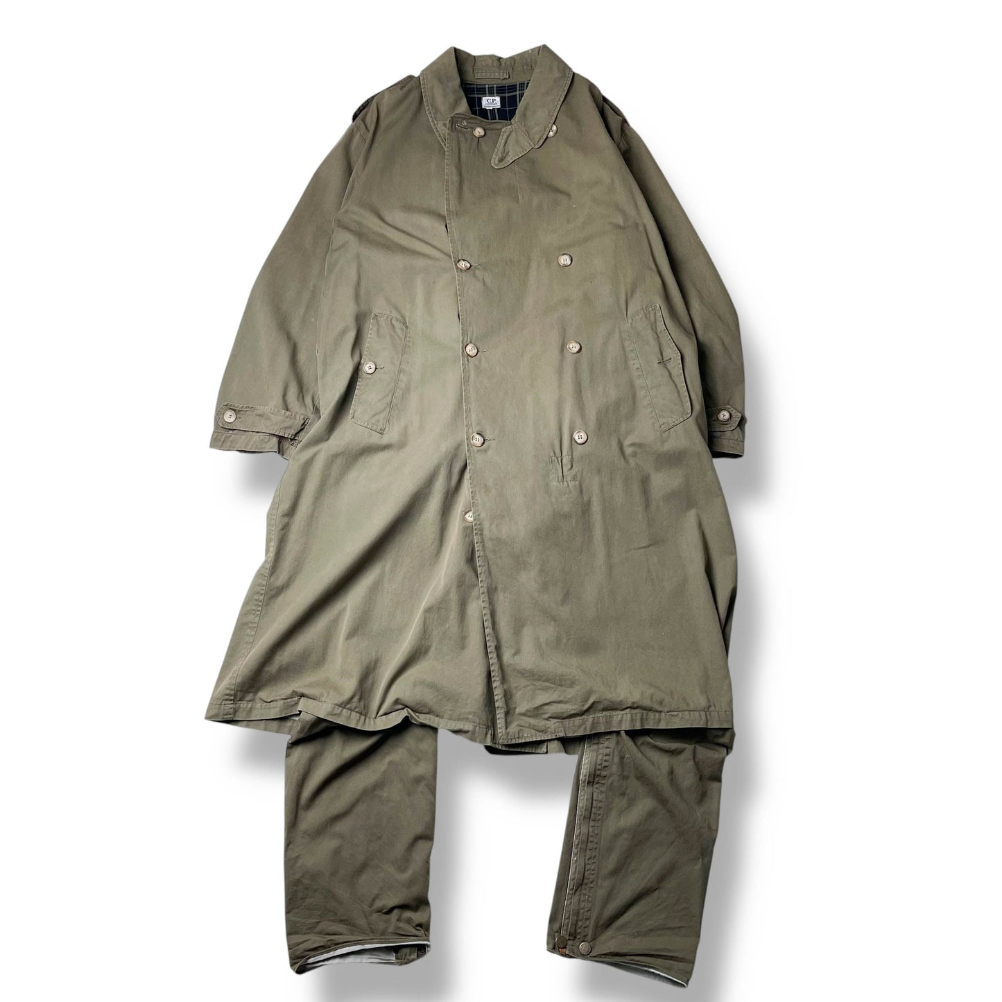 Vintage C.P. Company Trench Coat with Integrated Gaiters (XL)