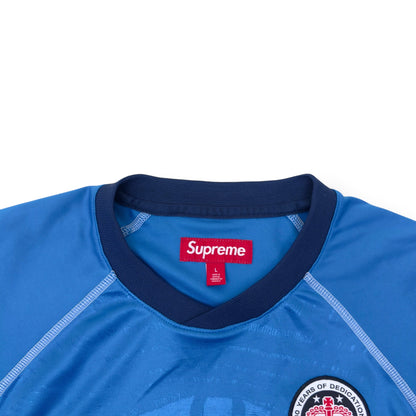 SUPREME JACQUARD SOCCER JERSEY BLUE L | Large, Blue