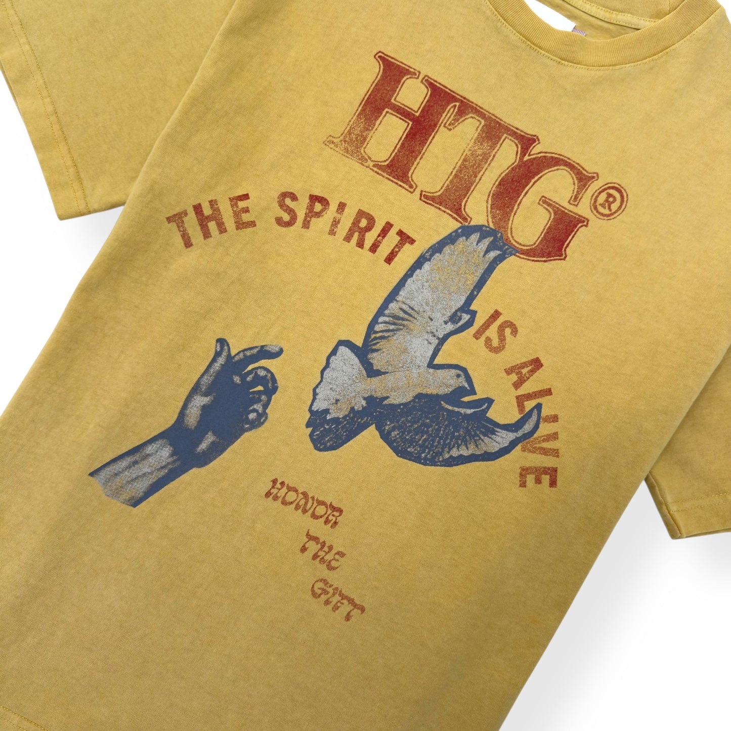 HONOR THE GIFT ALIVE GRAPHIC COTTON T-SHIRT YELLOW M | Medium, Yellow