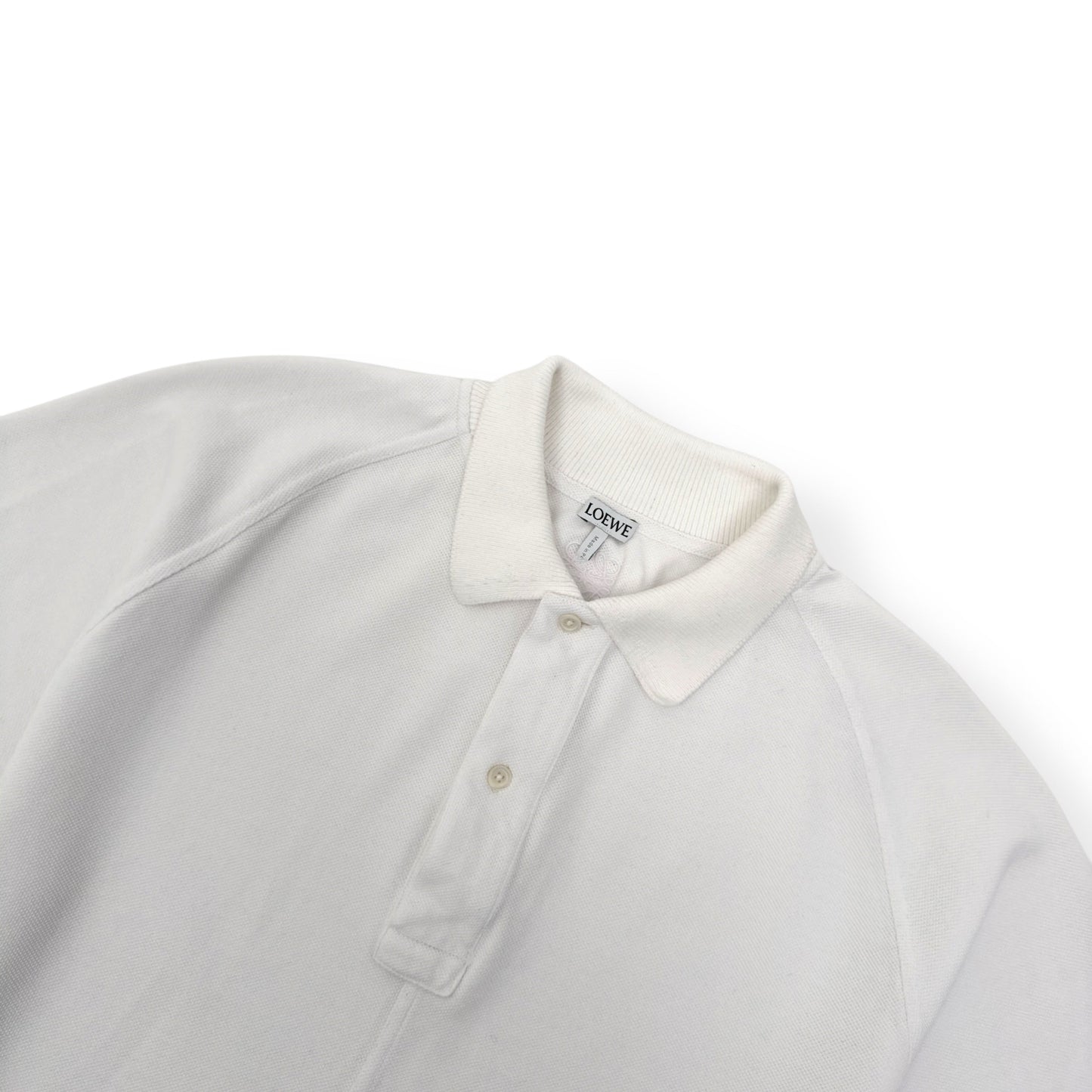 LOEWE LOGO-EMBROIDERED COTTON POLO SHIRT WHITE L | Large, Red