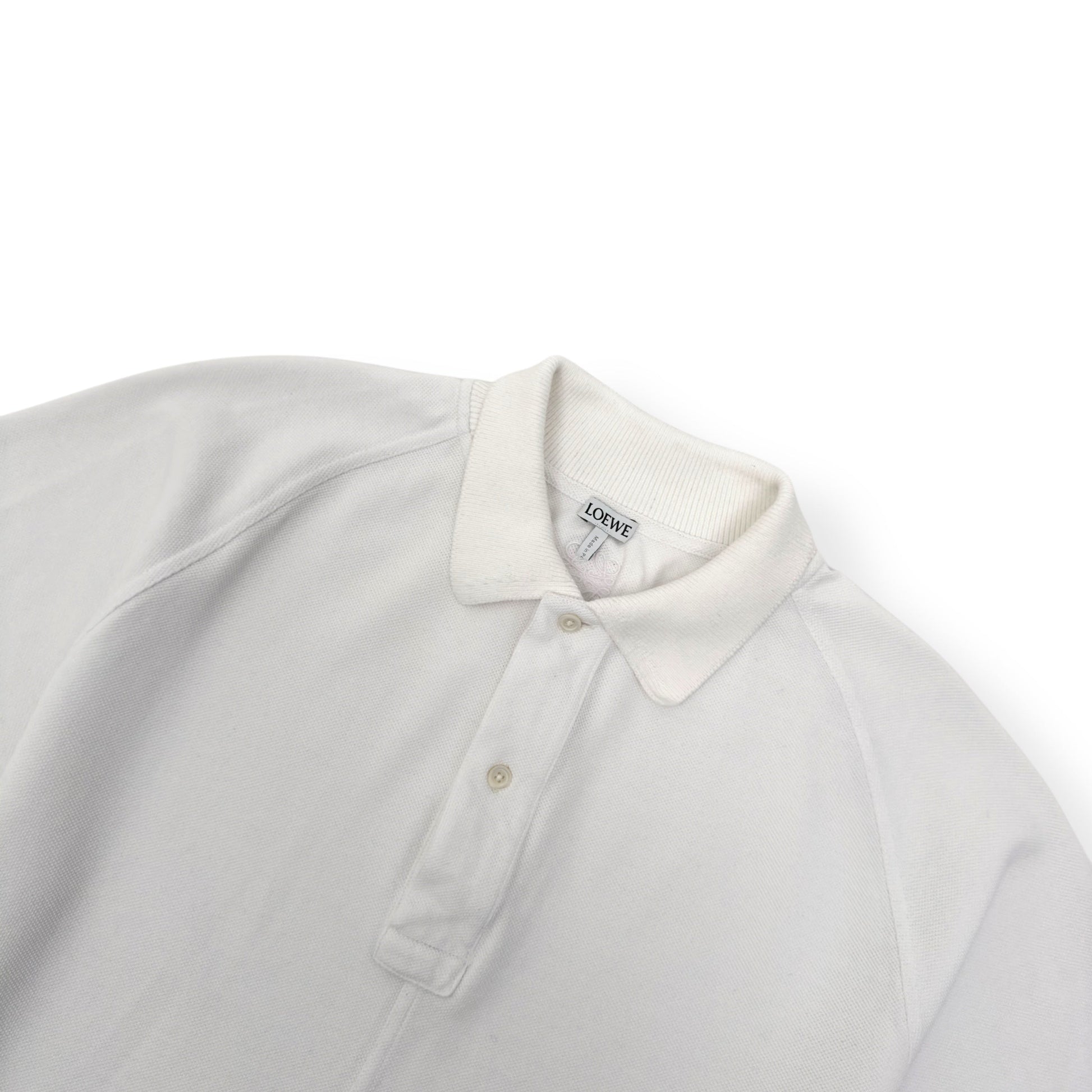 LOEWE LOGO-EMBROIDERED COTTON POLO SHIRT WHITE L | Large, Red
