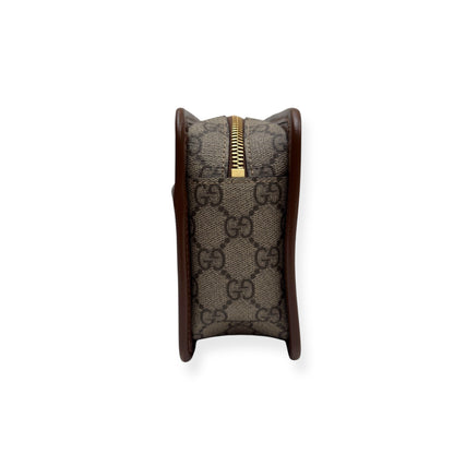 GUCCI GG INTERLOCKING G TRAVEL POUCH BROWN S | O/S, Brown