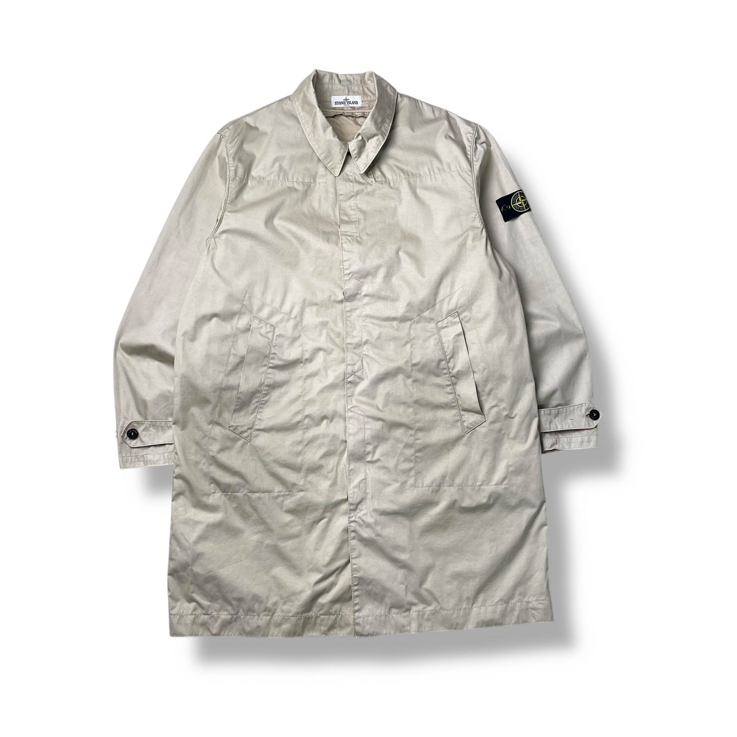 Stone Island 30th Anniversary Raso Gommato Vinyl Cover Trench Coat (3XL)