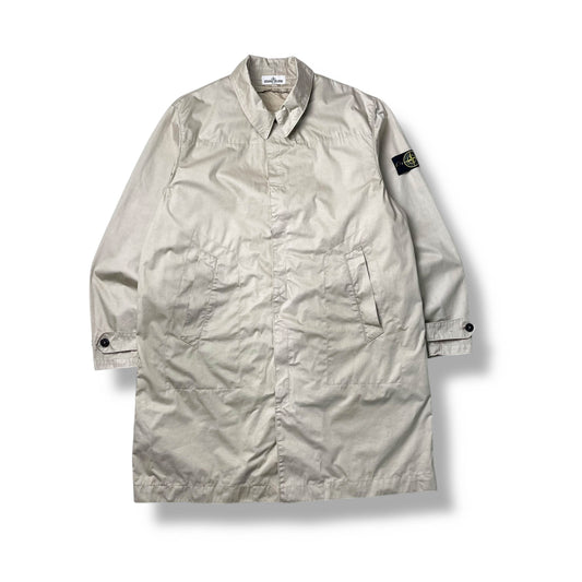 Stone Island 30th Anniversary Raso Gommato Vinyl Cover Trench Coat (3XL)