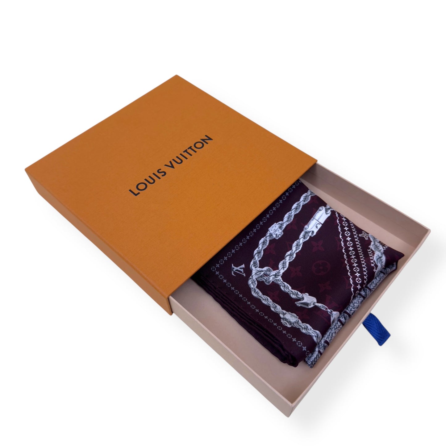 LOUIS VUITTON LV DYNASTY SILK BANDANA BURGUDNY | O/S, Burgundy