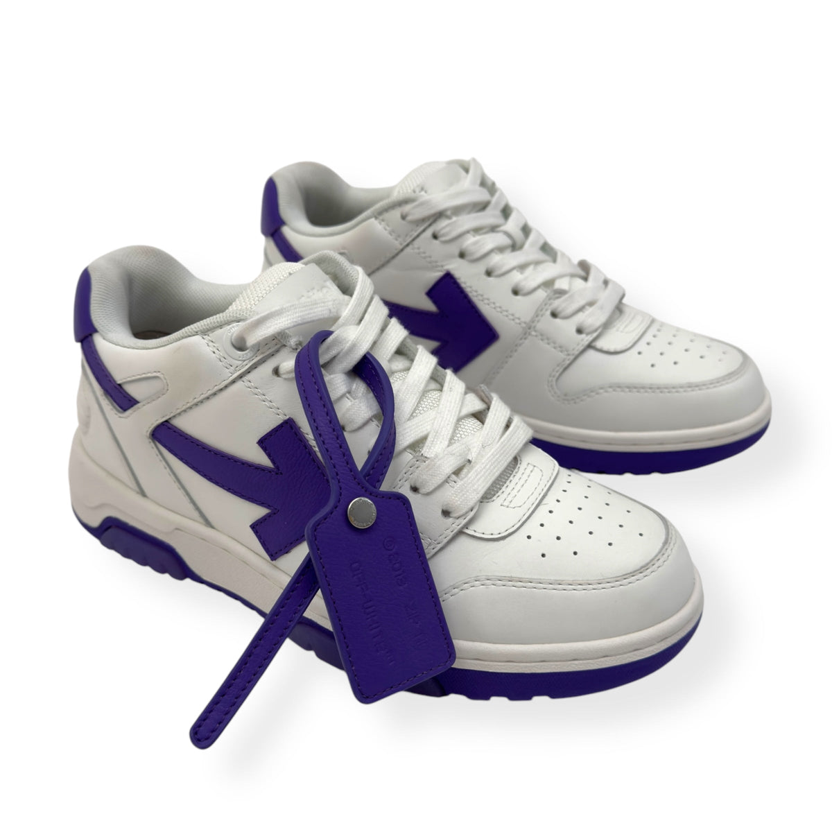 OFF-WHITE WOMENS OUT OF OFFICE LOW TOP SNEAKER WHITE / PURPLE 38 / UK5 | UK 5, Purple