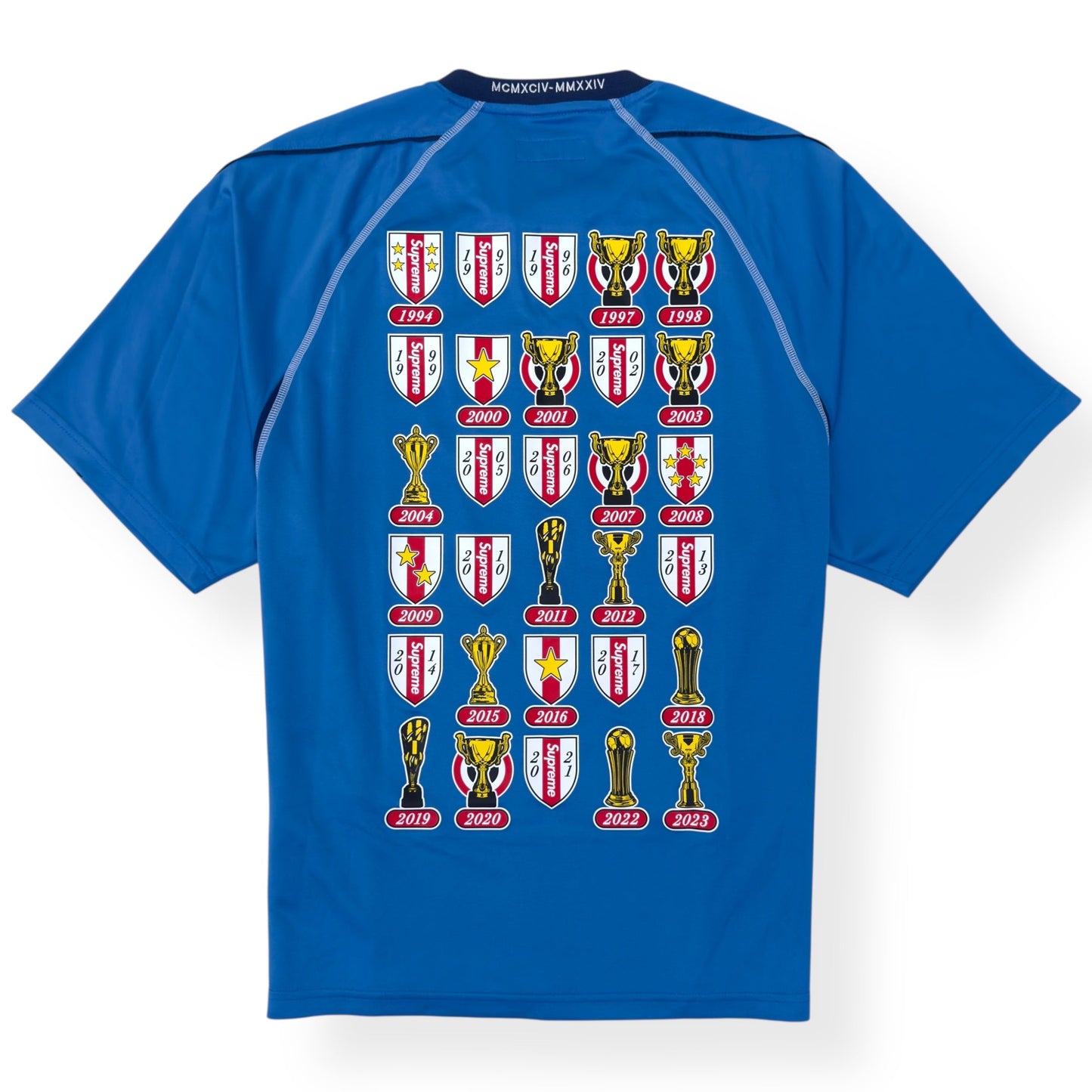 SUPREME JACQUARD SOCCER JERSEY BLUE L | Large, Blue