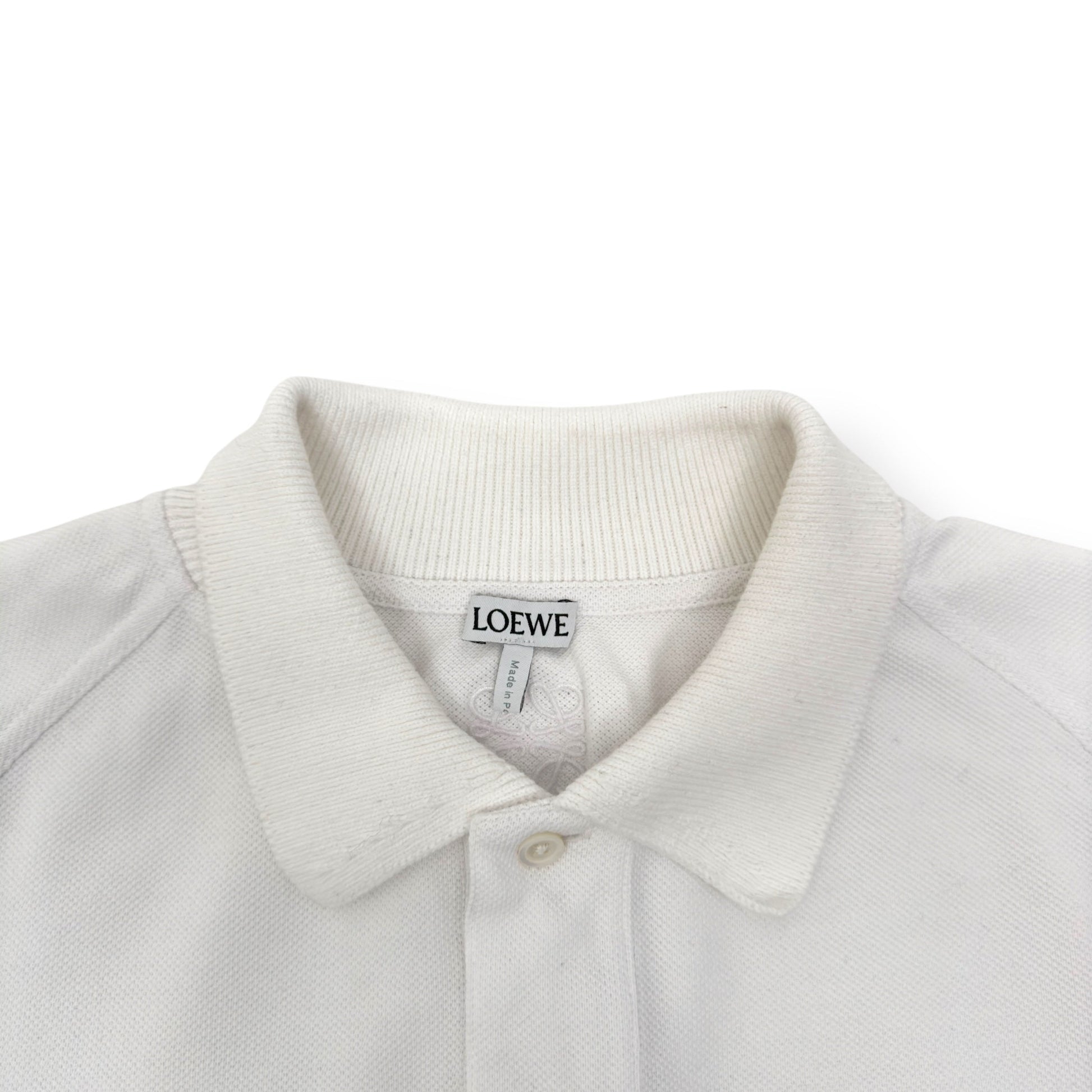 LOEWE LOGO-EMBROIDERED COTTON POLO SHIRT WHITE L | Large, Red