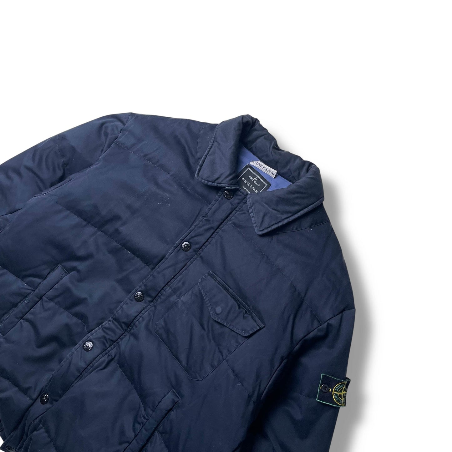 Vintage Stone Island Raso Gommato Goose Down Puffer Jacket (XL)