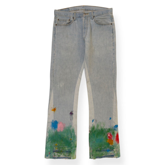 JEANIUS BAR ATELIER PAINT SPLATTER DENIM JEANS INDIGO W32” | W32, Indigo