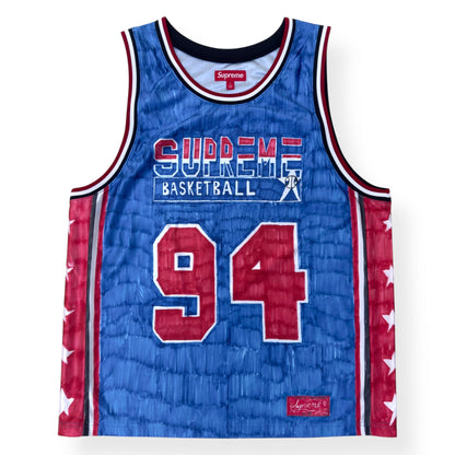 SUPREME MARKER BASKETBALL JERSEY VEST RED / BLUE / WHITE L | Large, Multicoloured