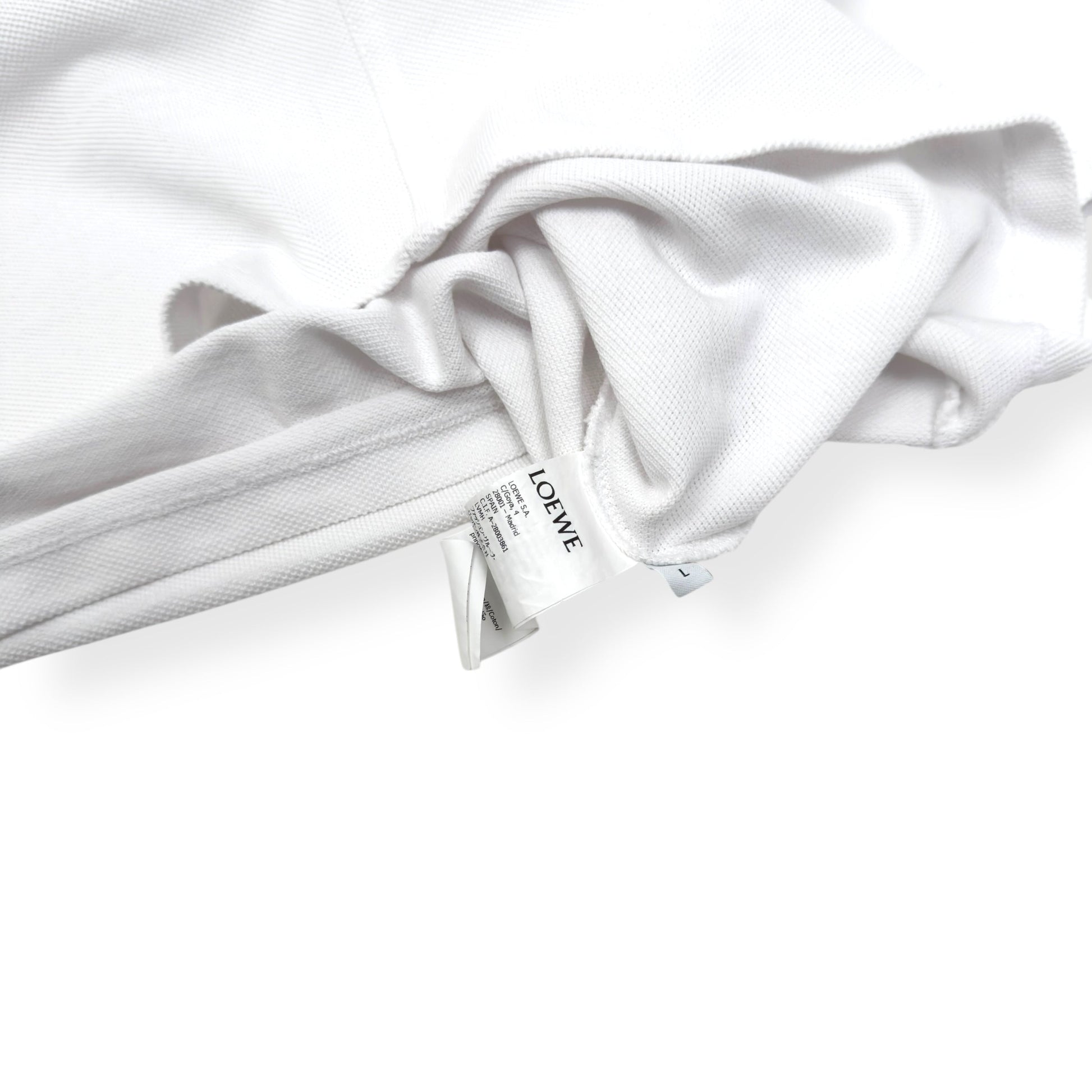 LOEWE LOGO-EMBROIDERED COTTON POLO SHIRT WHITE L | Large, Red