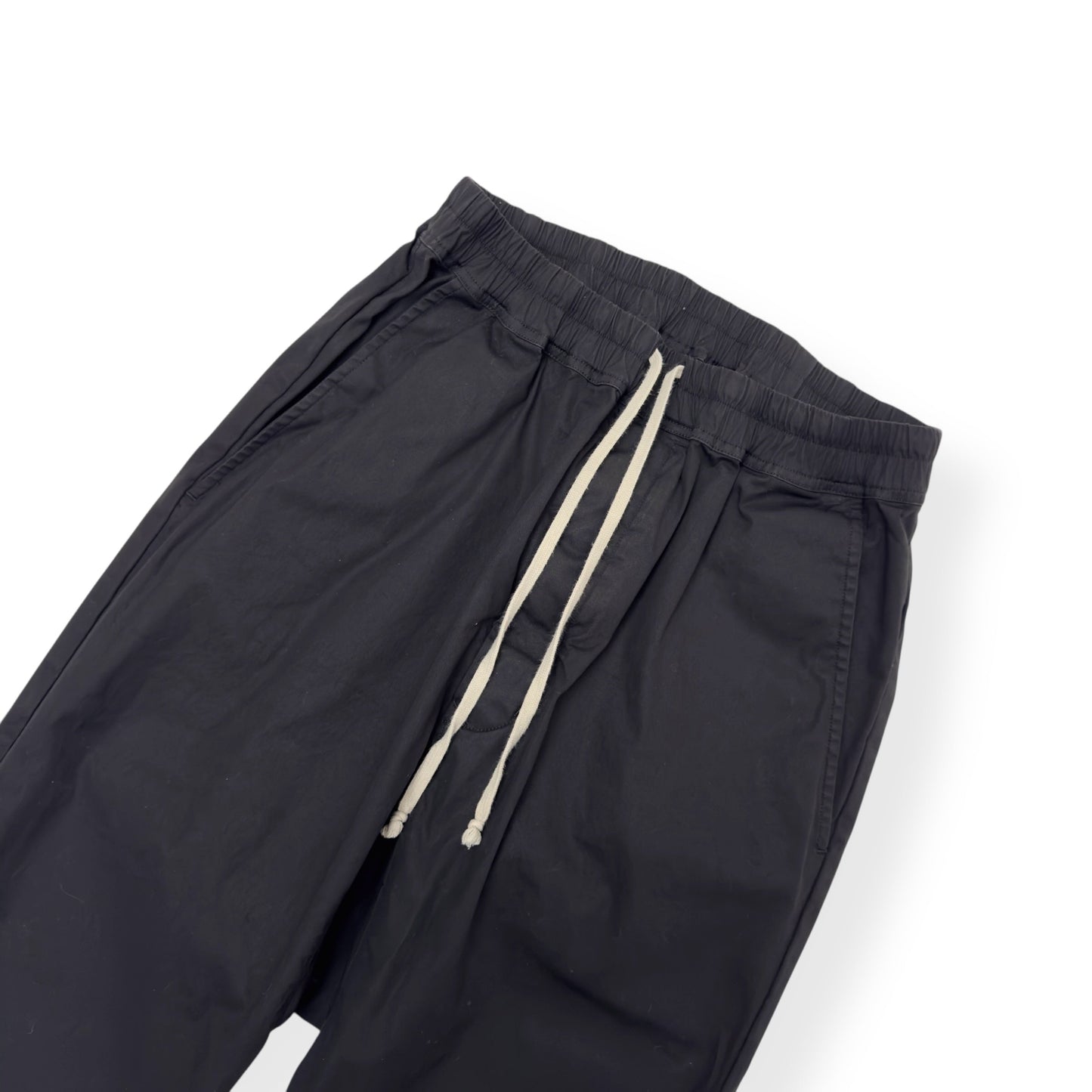 RICK OWENS F/W23 LUXOR DROP CROTCH DRAWSTRING TROUSERS BLACK 50 / L | Large, Black